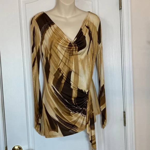 NWOT CACHE WOMENS WRAP TOP SIZE S - Picture 2 of 9